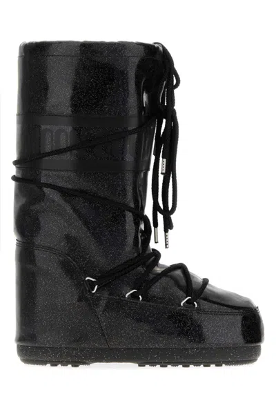 MOON BOOT BLACK LOGO BOOTS