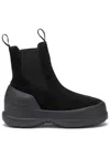 Moon Boot Luna Ankle Boots Elastic Side Panels In Black