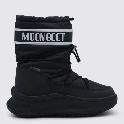 Moon Boot Stylish Round Toe Ankle Footwear In Black