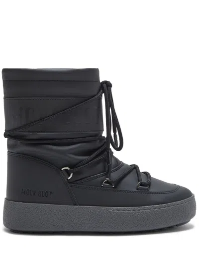 Moon Boot Black Mtrack Tube Rubber Boots