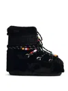 Moon Boot Icon Low Faux Fur Beads Lab69 In Negro