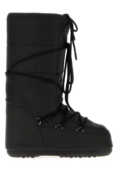 Moon Boot Black Rubber Icon Boots