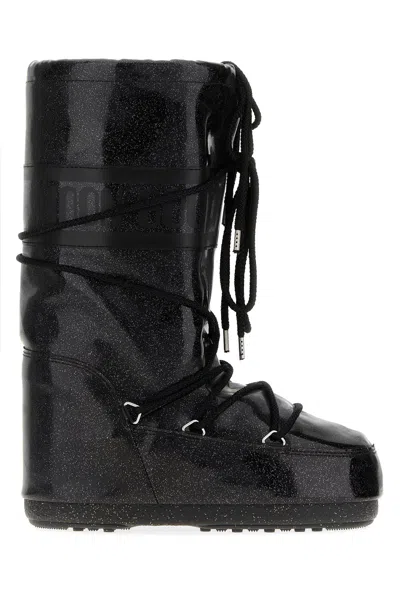 Moon Boot Black Rubber Icon Boots