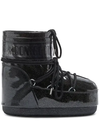 Moon Boot Black Rubber Icon Low Ankle Boots