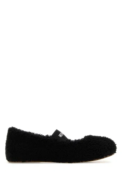 MOON BOOT MOON BOOT BLACK SHEARLING BALLERINAS