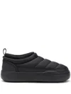 Moon Boot Black Slip On Sneakers In Black