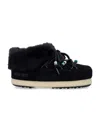 Moon Boot Mule Suede Beads Boots And Ankle Boots In Black