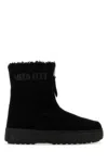 Moon Boot Ltrack Lara Zip-front Shearling Boots In Black