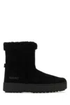 Moon Boot Black Suede Ltrack Tina Ankle Boots In Multi