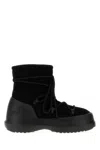 Moon Boot Black Suede Luna Ankle Boots In Black
