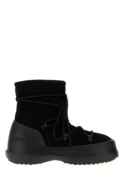 Moon Boot Black Suede Luna Ankle Boots