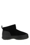 Moon Boot Black Suede Mezzaluna Ankle Boots In Black