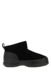 Moon Boot Black Suede Mezzaluna Ankle Boots In Black