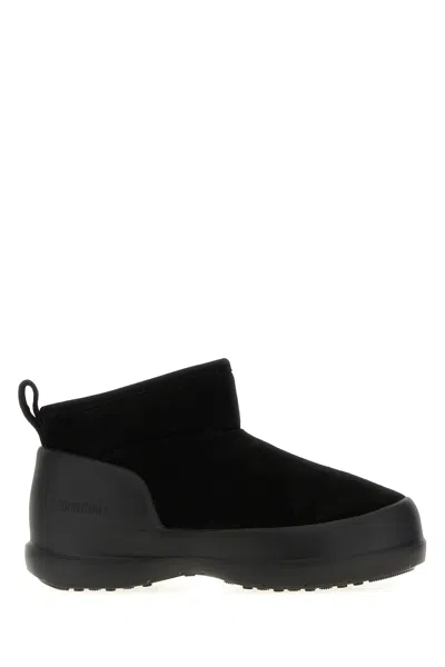 MOON BOOT MOON BOOT BLACK SUEDE MEZZALUNA ANKLE BOOTS