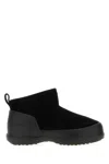 Moon Boot Black Suede Mezzaluna Ankle Boots In Black