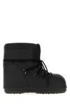 Moon Boot Black Synthetic Leather Icon Low Ankle Boots In Black