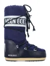 Moon Boot Blue Logo Boots In Blue