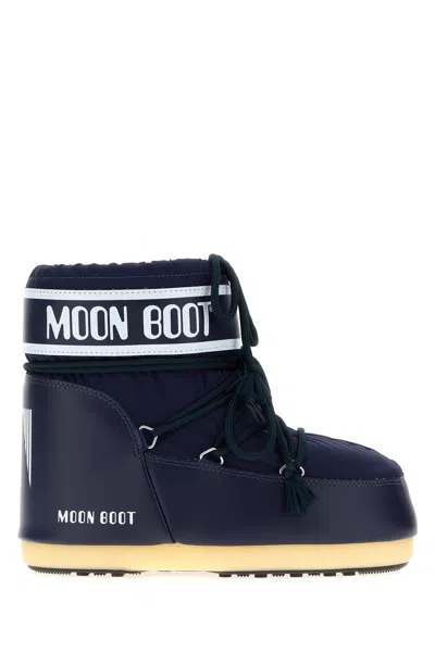 Moon Boot Blue Nylon Icon Low Ankle Boots