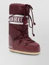 Moon Boot Boot Flat Sole High Shaft Round Toe In Burgundy