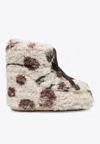 Moon Boot Icon Low Cow Print Curly Boots In Yellow