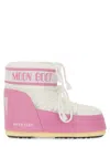 Moon Boot Pink & White Icon Low Boots In Multi