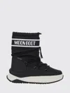 Moon Boot Moon Polar Black Ankle Boots With Maxi Logo Print On The Side In Tech Fabric Man In Black