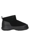 Moon Boot Mezzaluna Suede Ankle Boots Pull Tab In Black