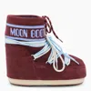 Moon Boot Icon Low Suede Laces Ankle Boots In Burgundy