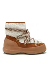 Moon Boot Shearling And Suede Winter Boots In Brown