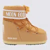 Moon Boot Mb Icon Low Glitter Woman Ankle Boots Pink Size 8-9.5 Plastic In Brown