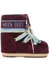 Moon Boot Icon Low Burgundy Suede Boot In Brown