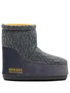 Moon Boot X Guest In Residence Knitted Icon Low Boots In Gray