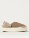 Moon Boot Mb Park Clog Slipper-mule In Beige Leather And Fabric In Beige