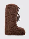 Moon Boot Brown Eco Fur Icon Boots In Brown
