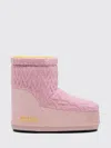 Moon Boot X Guest In Residence Icon Low No Lace Knit Boots In Pink