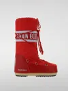 Moon Boot Classic Nylon Waterproof Snow Boots In Red