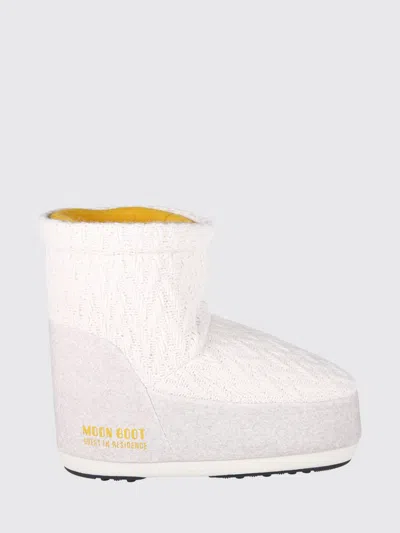 Moon Boot Flat Ankle Boot Woman  In White