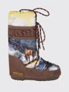 Moon Boot Womens Bronze Com  X Guest In Residence Icon Printed Shell And Suede Boots Eur 35 / 2 Uk In Animal Print