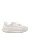 Moon Boot Moon247 Sneakers In White Leather And Fabric In Neutral