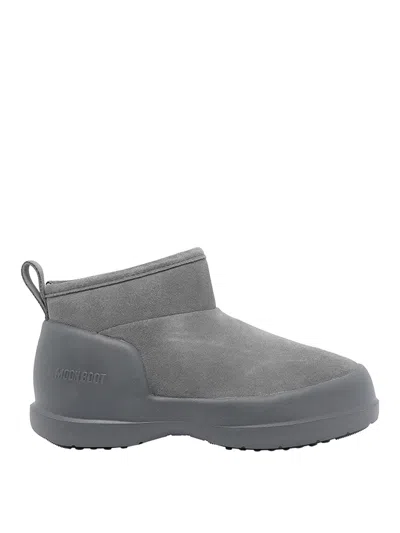 Moon Boot Mezzaluna Low Boot Suede In Gray