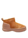Moon Boot Mezzaluna Low Boot In Cognac Color Suede In Brown