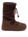Moon Boot `mb X Guest In Residence Ltrack Knit` Boots In Brown