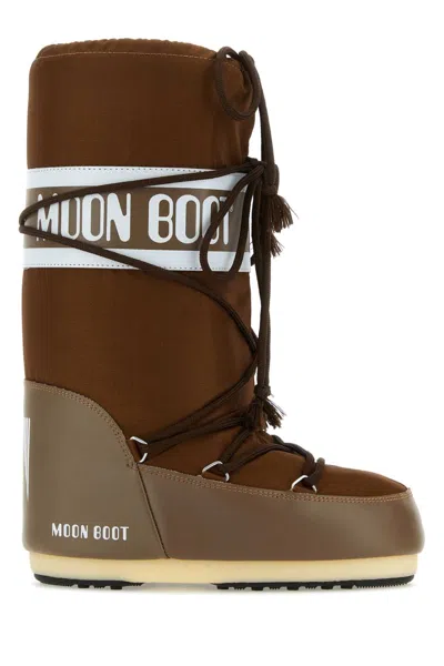 Moon Boot Brown Nylon And Synthetic Leather Icon Boots