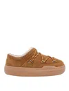 Moon Boot Park Suede Slipper Sneakers In Brown