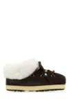 Moon Boot Brown Suede Evx Slip Ons