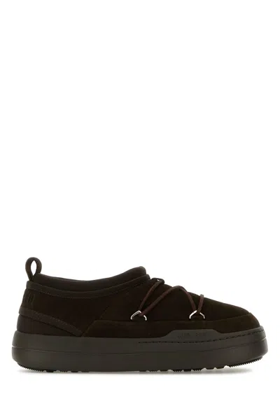MOON BOOT BROWN SUEDE MB PARK ICON SLIP ONS