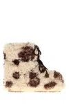 Moon Boot Two-tone Eco Fur Icon Low Ankle Boots In Multi