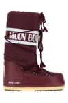Moon Boot Burgundy Nylon And Synthetic Leather Icon Boots In Red