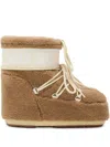 Moon Boot Icon Low Nylon-trimmed Fleece Snow Boots In Brown