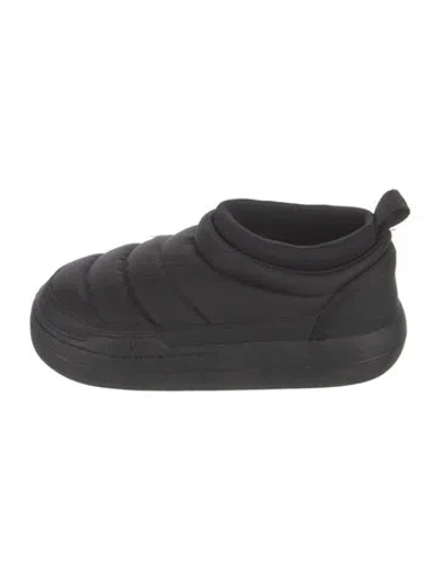 Pre-owned Moon Boot Canvas Sneakers In Black